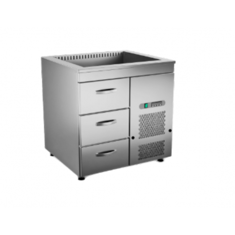 Inox Baltic cold cupboard with cold basin KSK/V-803