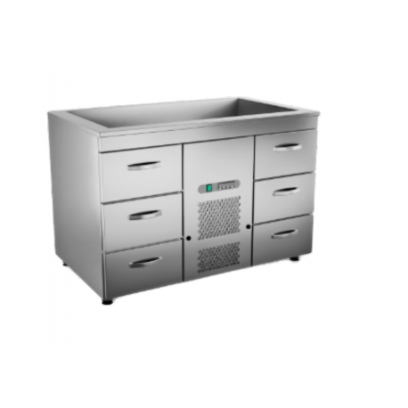 Inox Baltic cold cupboard with cold basin KSK-1206