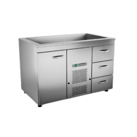 Inox Baltic cold cupboard with cold basin KSK-1213