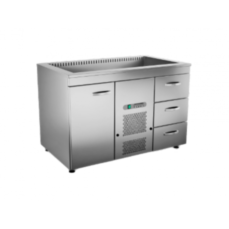 Inox Baltic cold cupboard with cold basin KSK/V-1213