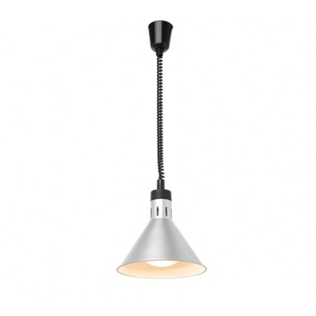 Hendi rise and fall heat lamp conical silver color