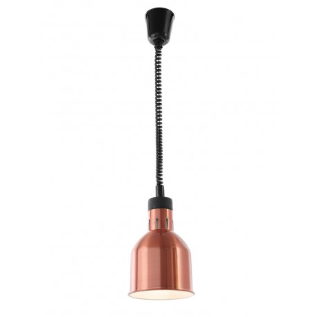 Hendi rise and fall heat lamp cylindrical copper color