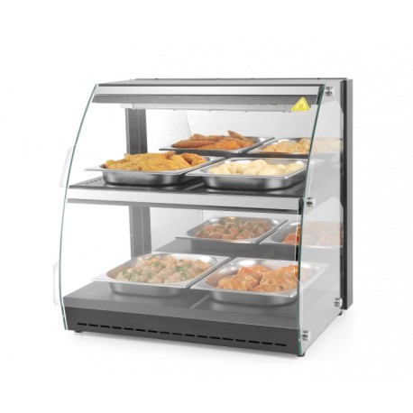 Hendi quartz heated countertop display two levels