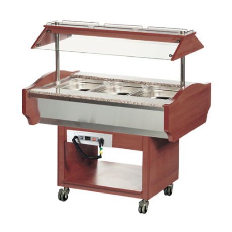 Arisco bain marie trolley SHBM3M