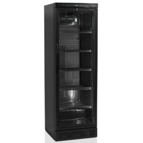 Tefcold glass door drink fridge CEV425 BLACK