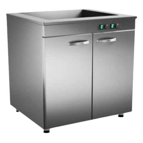 Inox Baltic hot cupboard with basin SSK-820