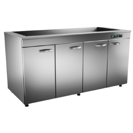 Inox Baltic hot cupboard with basin SSK-1640