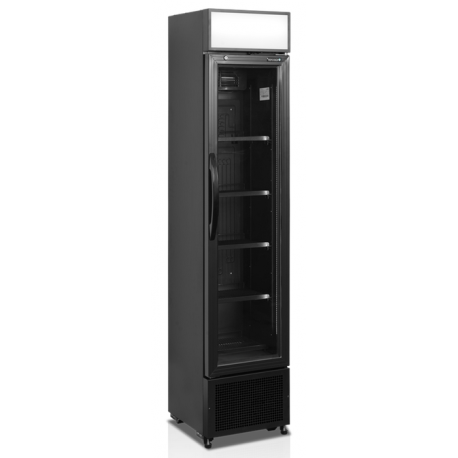 Tefcold glass door showcase fridge FSC175H BLACK