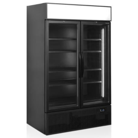 Tefcold glass door showcase fridge FSC1200H BLACK