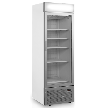 Tefcold glass door showcase freezer UFSC1450GCP NF Silver