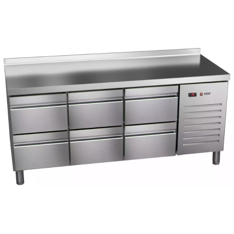 Asber 6 drawer counter fridge ETP-6-200-06 HC