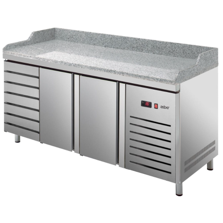 Asber pizza prep counter ETP-8-200-27 HC GR