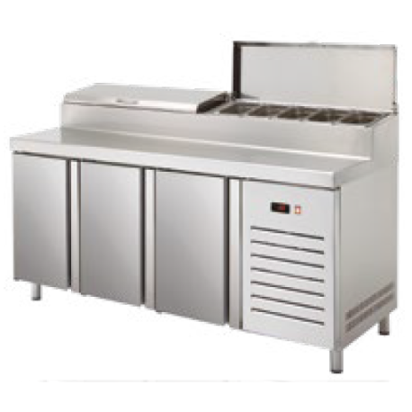 Asber pizza prep counter ETPZ-8-200 HC GN 1/4