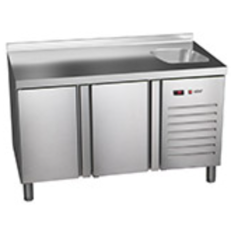 Asber 2 door counter fridge with sink ETP-7-135-20 HC S