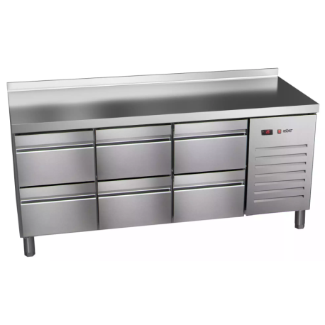 Asber 6 drawer counter fridge ETP-7-180-06 HC