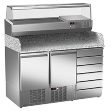 Asber pizza prep counter ETCPZ-140-26