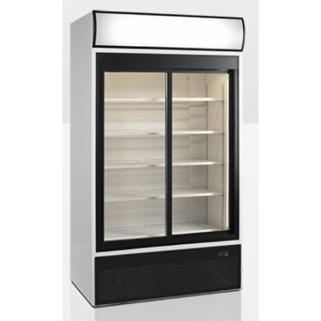 Tefcold glass door showcase fridge FSC1200S