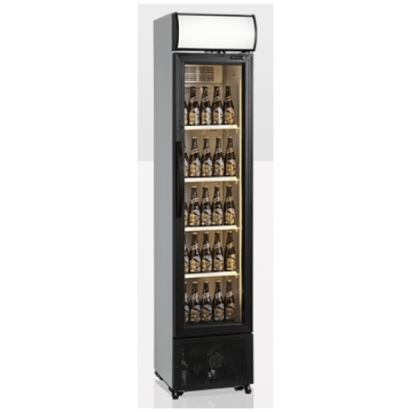 Tefcold glass door showcase fridge FSC175H