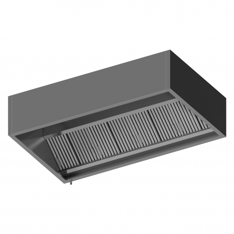 Wall mounted 2400mm box-shaped ventilation hood